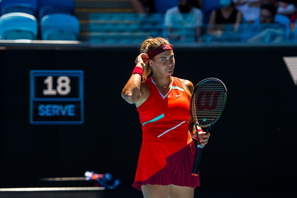 Aryna Sabalenka bei den Australian Open 2022.