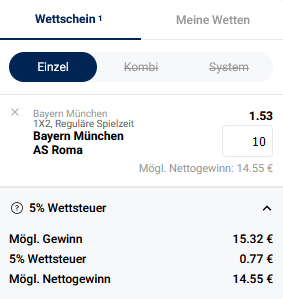 Bet-at-home Wettsteuer